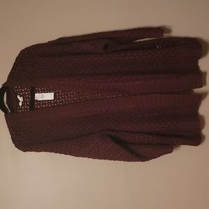 NWT American Eagle Maroon Long Cardigan